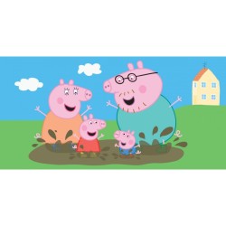 Plážový ručník Peppa Pig a rodina