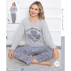 Pyžama na spaní dlouhé rukávy Grey XXL