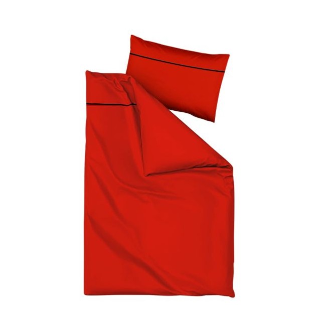 Povlečení bavlněný satén Scarlet Red jednolůžkové
