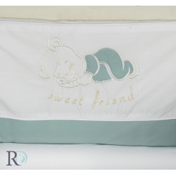 Obkladač pro dětskou postýlku Bavlněný satén Sleeping Bear Zelené