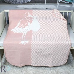 Dětská bavlněná deka Pink stork