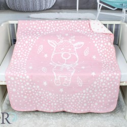 Dětská bavlněná deka Pink deer