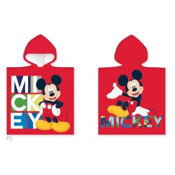 Plážové pončo pro děti Mickey Mouse červené