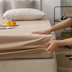 Prostěradlo s gumou 160/200 ranforc béžové