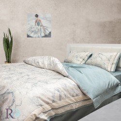 Povlečení z vysoké kvality jemná bavlna Marble Aqua