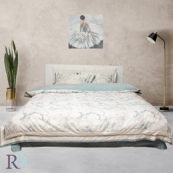 Povlečení z vysoké kvality jemná bavlna Marble Aqua