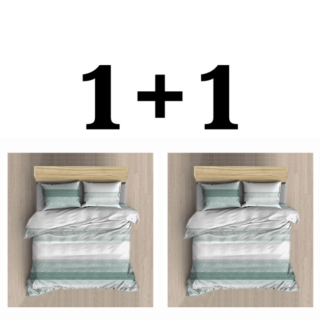 Dvě sady bavlněného povlečení 1+1 Leona – 5dílná sada
