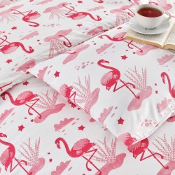 Jednolůžkové ložní prádlo měkká bavlna Flamingo