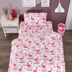Jednolůžkové ložní prádlo měkká bavlna Flamingo