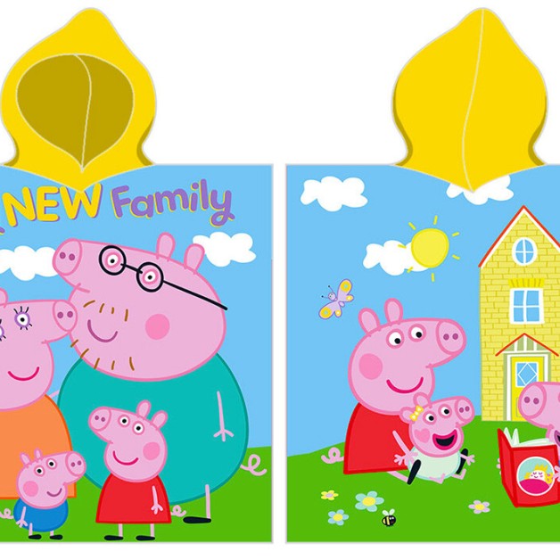 Bavlněné plážové pončo Peppa Family