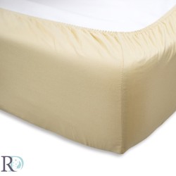 Prostěradlo s gumou Saténová bavlna Dark Beige